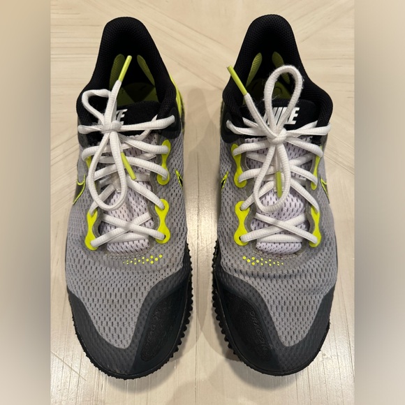 Alpha Huarache Elite 3 Baseball Turf Cleats - Light Smoke Grey Volt -Size M 8.5 - Picture 9 of 13